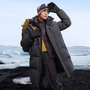 极寒90鹅绒2025新款加厚羽绒服男户外防风保暖中长款